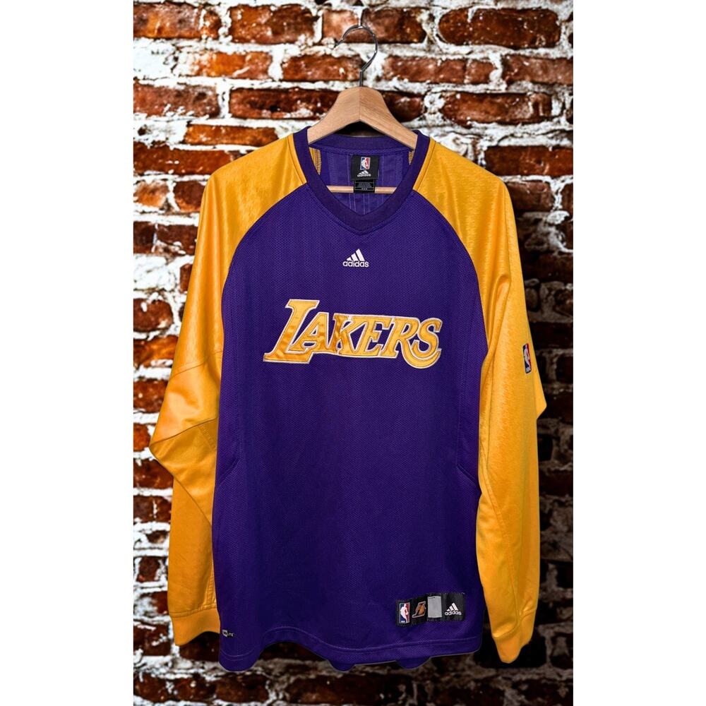 Los Angeles Lakers 2007 Adidas Shooting Shirt Warm Up Kobe Era Mens Medium